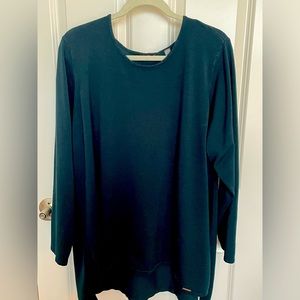 Tahari Deep Hunter Green Sweater  3X